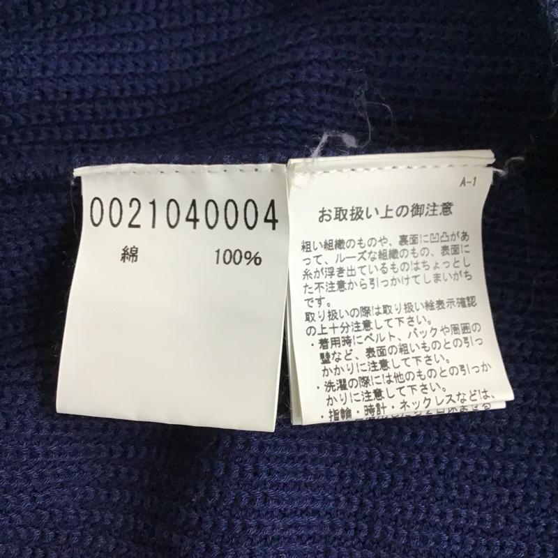 アバハウス ABAHOUSE ニット、セーター 長袖 0021040004 コットン 44 無地 紺 / ネイビー / メンズ USED 古着 中古 10094556