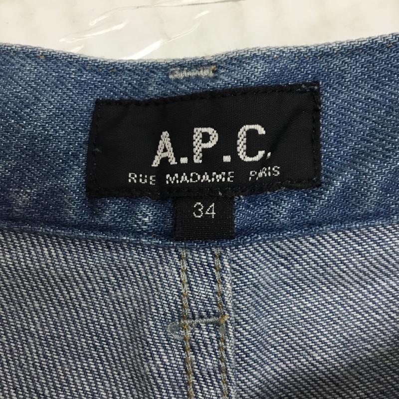 アーペーセー A.P.C. パンツ デニム、ジーンズ クロップド丈 34 無地 青 / ブルー / レディース USED 古着 中古 10094609