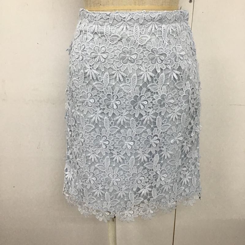 プロポーションボディドレッシング PROPORTION BODY DRESSING スカート ひざ丈スカート 121-6120317 レース タイトスカート 1 レース柄 水色 / ライトブルー / レディース USED 古着 中古 10094686