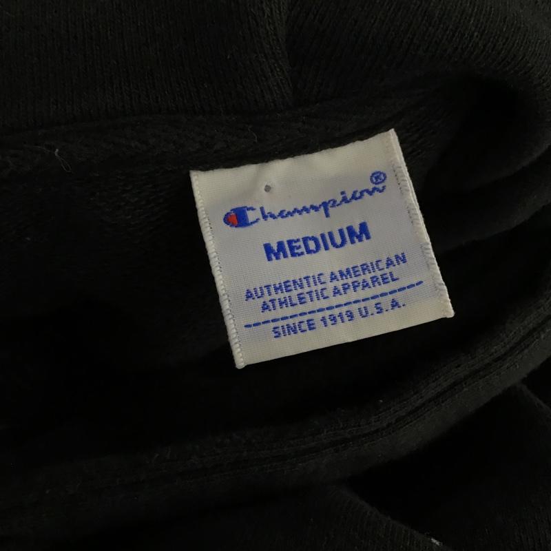 チャンピオン Champion パーカー 長袖 C3-C118 プルオーバー フーディー M ワンポイント 黒 / ブラック / メンズ USED 古着 中古 10094696
