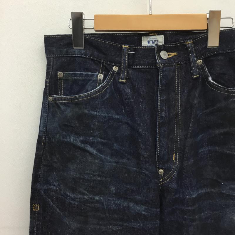 ダブルタップス WTAPS パンツ デニム、ジーンズ ダメージ加工 デニム S インディゴ / インディゴ / メンズ USED 古着 中古 10094699