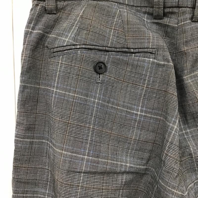ステュディオス STUDIOUS パンツ スラックス 108241006 タック入り 2 チェック 灰 / グレー / X 白 / ホワイト / X 黒 / ブラック / X 水色 / ライトブルー / メンズ USED 古着 中古 10094732