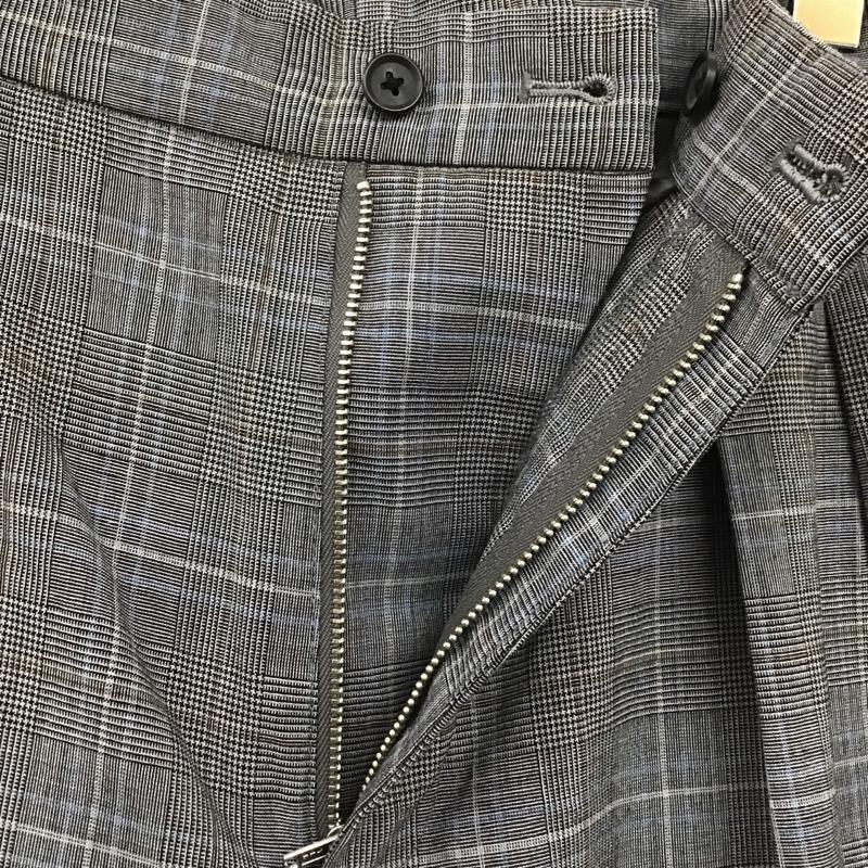 ステュディオス STUDIOUS パンツ スラックス 108241006 タック入り 2 チェック 灰 / グレー / X 白 / ホワイト / X 黒 / ブラック / X 水色 / ライトブルー / メンズ USED 古着 中古 10094732