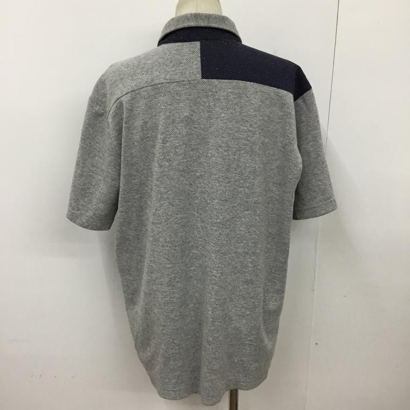 ボルコム VOLCOM ポロシャツ 半袖 半袖カットソー 切替カットソー L ロゴ、文字 灰 / グレー / X 紺 / ネイビー / メンズ USED 古着 中古 10094735
