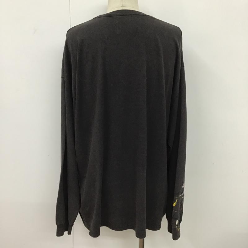 デプト DEPT カットソー 長袖 長袖カットソー オーバーサイズカットソー プリントTシャツ XXL プリント 黒 / ブラック / メンズ USED 古着 中古 10094749