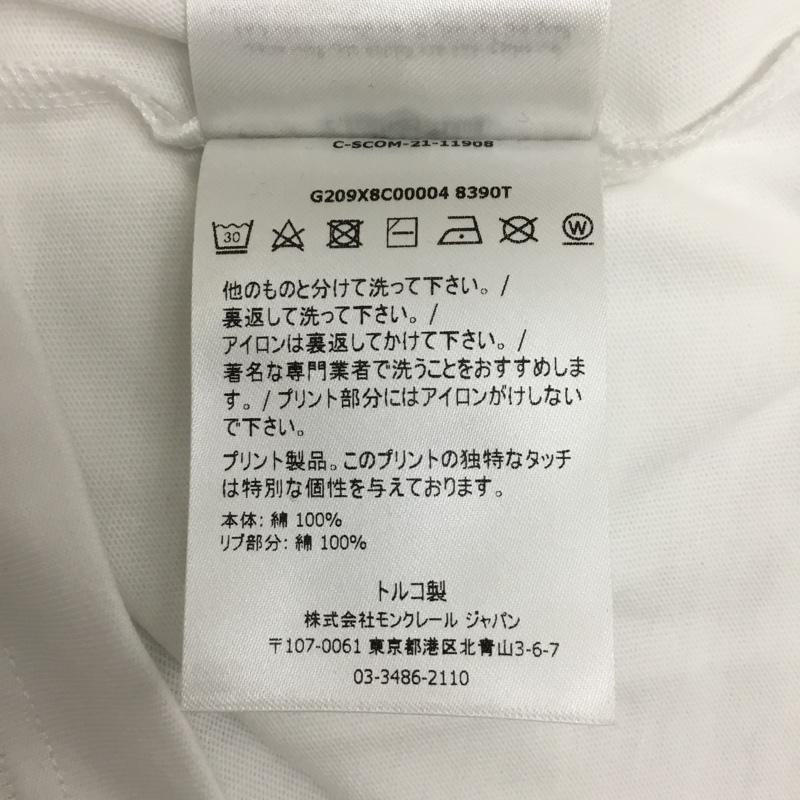 モンクレール MONCLER Tシャツ 半袖 C-SCOM-21-11908 Tシャツ プリントTシャツ 半袖カットソー S ロゴ、文字 白 / ホワイト / メンズ USED 古着 中古 10094797