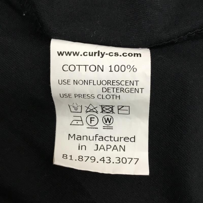カーリー Curly Tシャツ 半袖 半袖カットソー 無地Tシャツ 3 無地 黒 / ブラック / メンズ USED 古着 中古 10094809
