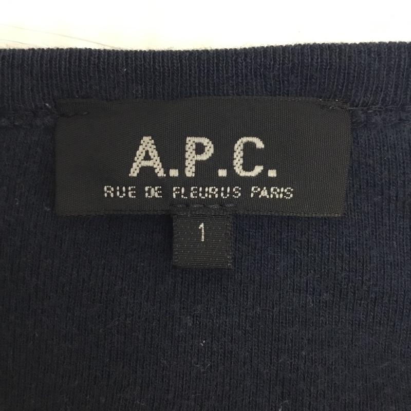 アーペーセー A.P.C. カットソー 長袖 長袖カットソー 無地カットソー 長袖Tシャツ 1 無地 紺 / ネイビー / メンズ USED 古着 中古 10094822