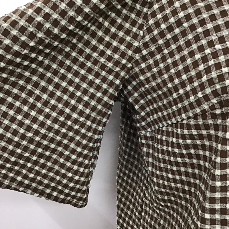 マウジー MOUSSY キャミソール キャミソール 010CSK30-2070 SOCKERCHECKSHOULDER オフショルダーカットソー ギンガムチェックカットソー FREE チェック 緑 / グリーン / X 茶 / ブラウン / レディース USED 古着 中古 10094857