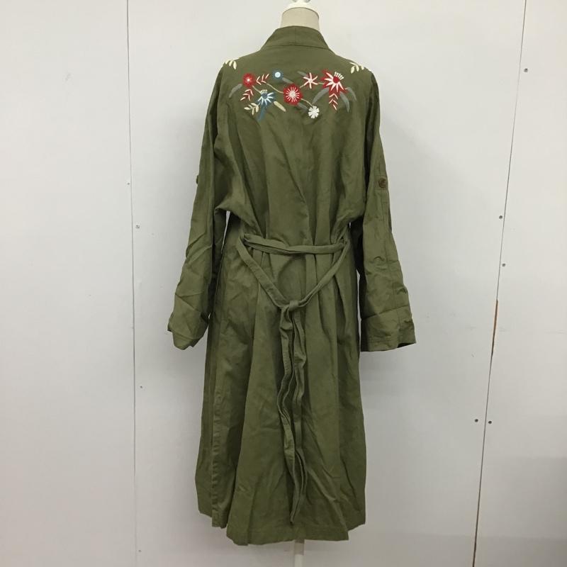 スライ SLY ジャケット、上着 ジャケット、ブレザー 030ASA30-0070 フローラルミリタリーガウン ロングカーディガン 0 刺繍 カーキ / カーキ / レディース USED 古着 中古 10094862