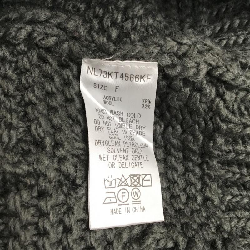 ナノアンドコー nano&co ニット、セーター 長袖 NL73KT4566KF クルーネック FREE 灰 / グレー / レディース USED 古着 中古 10094882
