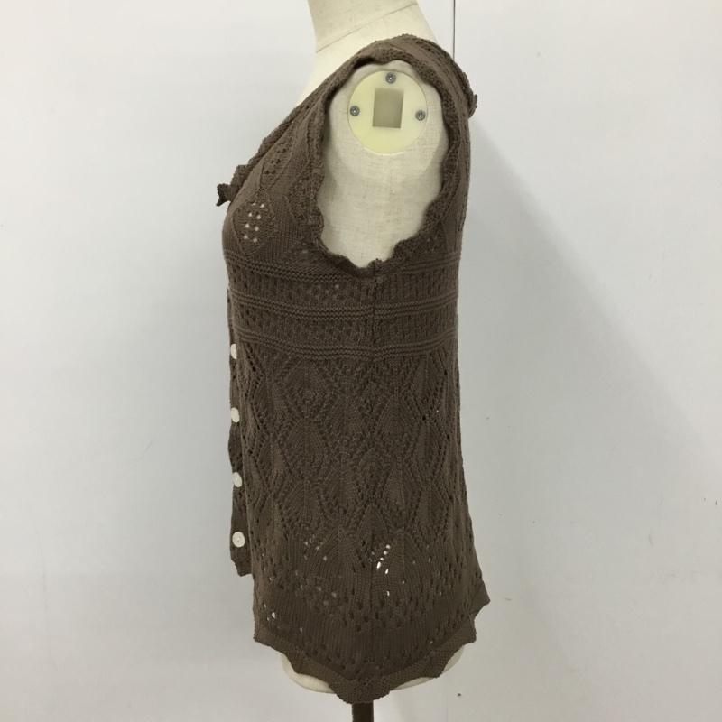 マジェスティックレゴン MAJESTIC LEGON ベスト ベスト 9195024093 透かし編み FREE 無地 茶 / ブラウン / レディース USED 古着 中古 10094905