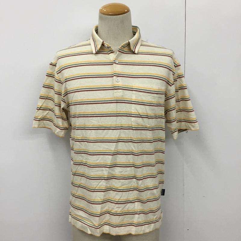 パタゴニア patagonia ポロシャツ 半袖 STY53250SP20 S ボーダー柄 ベージュ / ベージュ / X 黄 / イエロー / X 緑 / グリーン / X 茶 / ブラウン / メンズ USED 古着 中古 10094964