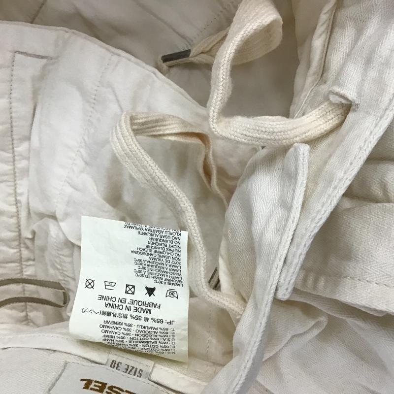 ディーゼル DIESEL パンツ ショートパンツ ロールアップ 30 プリント アイボリー / アイボリー / メンズ USED 古着 中古 10094968