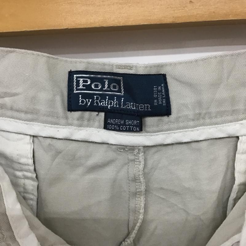 ポロバイラルフローレン Polo by RALPH LAUREN パンツ ショートパンツ ハーフパンツ チノ 36 ワンポイント アイボリー / アイボリー / メンズ USED 古着 中古 10094977