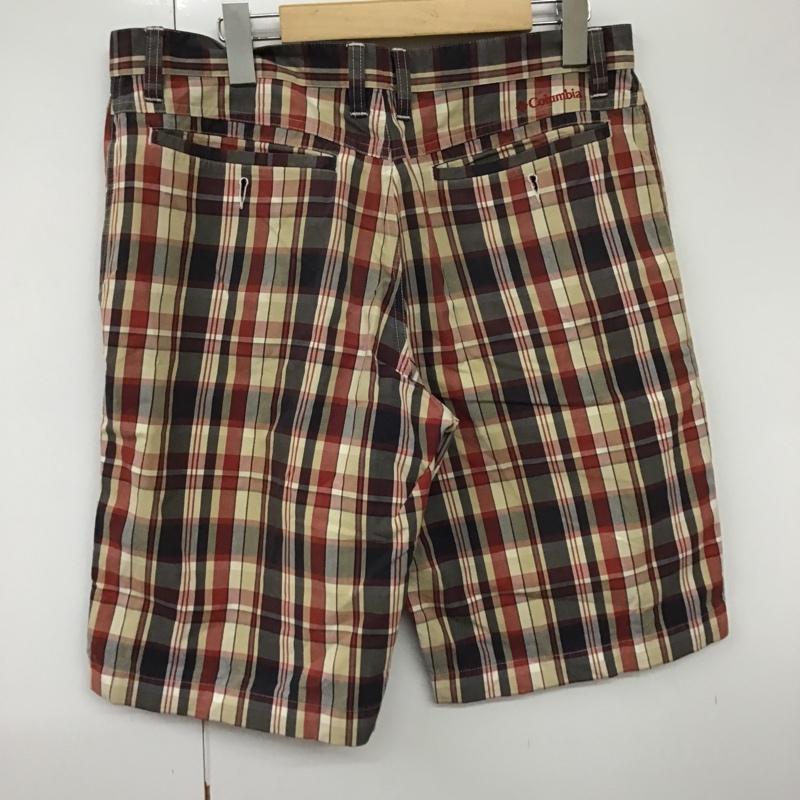 コロンビア Columbia パンツ ショートパンツ 110 PM4211 コットン ハーフパンツ チェック 32 ロゴ、文字 マルチカラー / マルチカラー / メンズ USED 古着 中古 10094983