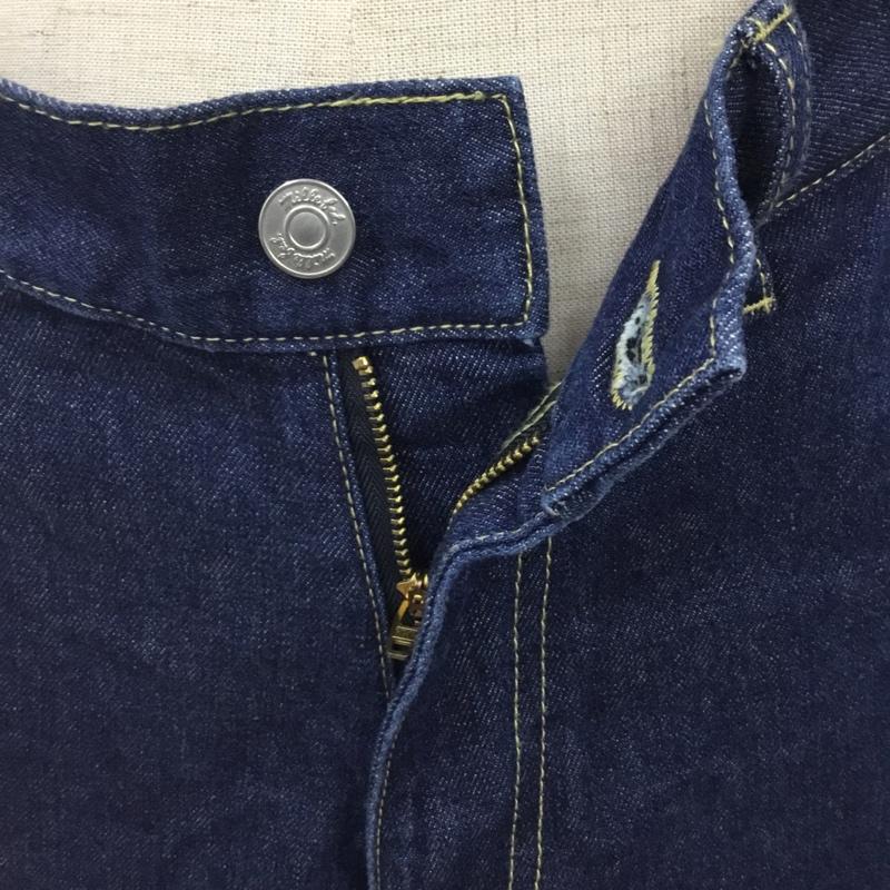 ミルクフェド MILKFED. パンツ デニム、ジーンズ 03181605 ワイドパンツ S ロゴ、文字 インディゴ / インディゴ / レディース USED 古着 中古 10095006