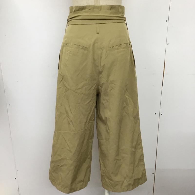 ナノベース nano base ボトムス ボトムス BM73LP0124EF ワイドパンツ ハイウエスト 36 無地 ベージュ / ベージュ / レディース USED 古着 中古 10095018