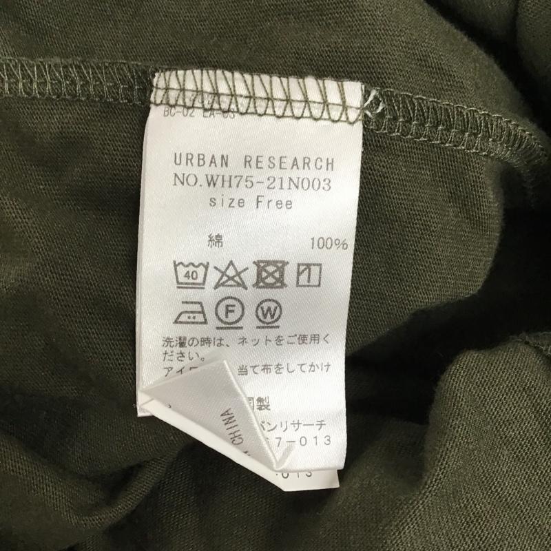 アイテムズ アーバンリサーチ ITEMS URBAN RESEARCH カットソー 半袖 WH75-21N003 袖フリル ノースリーブ FREE 無地 カーキ / カーキ / レディース USED 古着 中古 10095058
