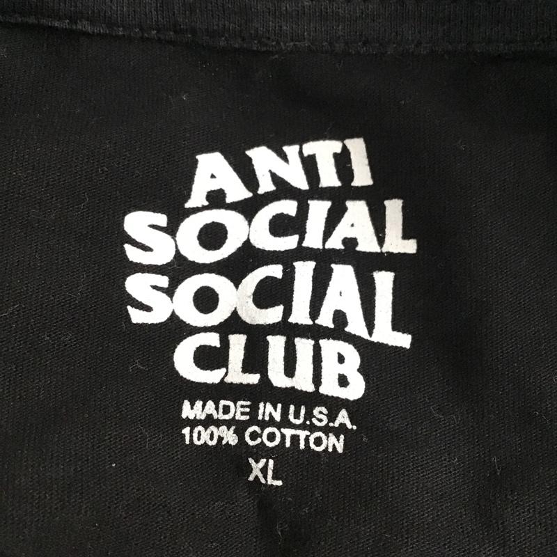 アンチソーシャルソーシャルクラブ ANTI SOCIAL SOCIAL CLUB Tシャツ 半袖 バックプリント XL ロゴ、文字 黒 / ブラック /  メンズ USED 古着 中古 10095065