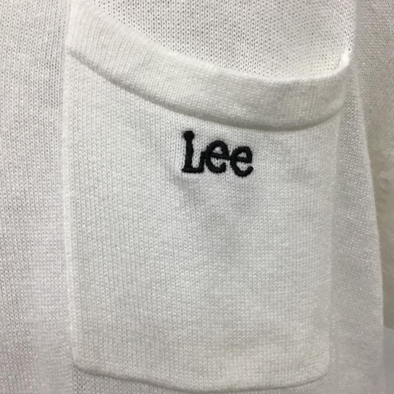 リー Lee ポロシャツ 半袖 半袖カットソー 半袖ポロシャツ M ロゴ、文字 白 / ホワイト / メンズ USED 古着 中古 10095078