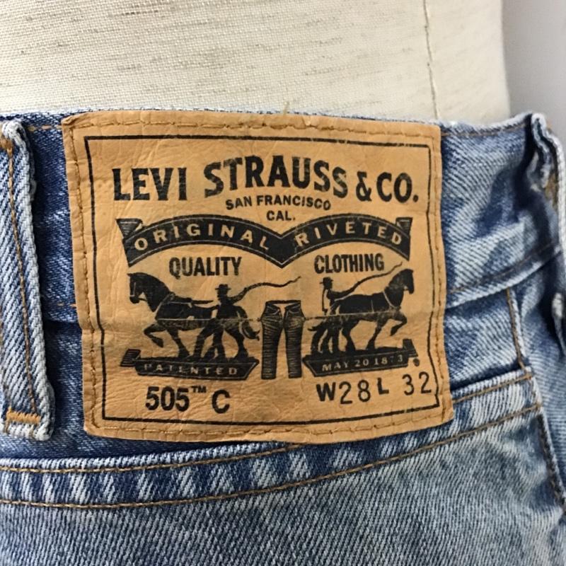 リーバイス Levi's パンツ デニム、ジーンズ デニムパンツ ストレートパンツ ダメージジーンズ 加工 リメイク 28インチ 無地 インディゴ / インディゴ / メンズ USED 古着 中古 10095079