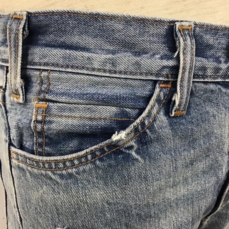 リーバイス Levi's パンツ デニム、ジーンズ デニムパンツ ストレートパンツ ダメージジーンズ 加工 リメイク 28インチ 無地 インディゴ / インディゴ / メンズ USED 古着 中古 10095079
