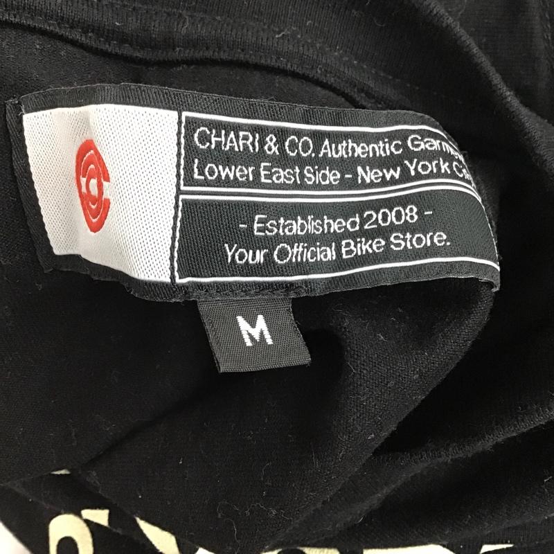 チャリアンドコー CHARI&CO Tシャツ 半袖 HALFDOTTEE 半袖カットソー 切替Tシャツ プリントTシャツ M ドット X プリント 白 / ホワイト / X 黒 / ブラック / X 灰 / グレー / メンズ USED 古着 中古 10095118