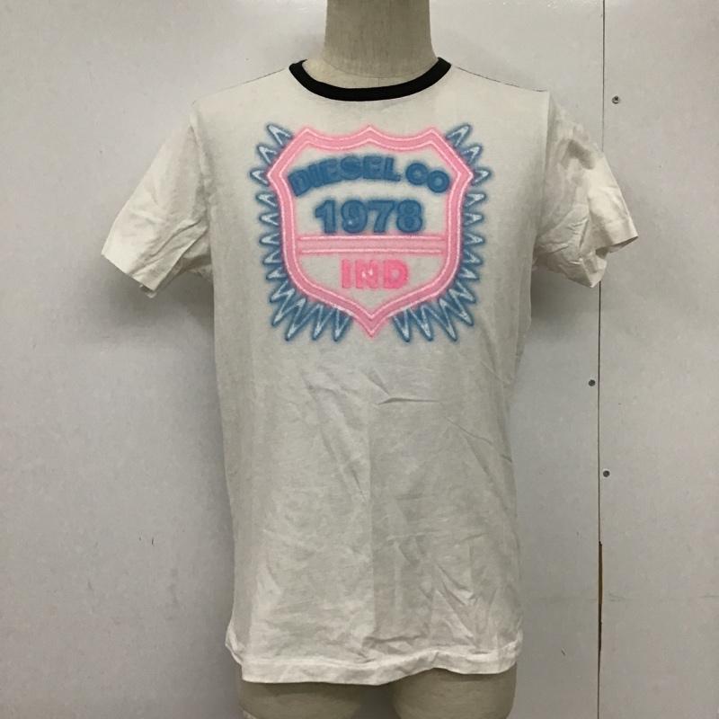 ディーゼル DIESEL Tシャツ 半袖 プリントTシャツ 半袖カットソー クルーネック S プリント 白 / ホワイト / X 青 / ブルー / X 黒 / ブラック / X 桃 / ピンク / メンズ USED 古着 中古 10095119