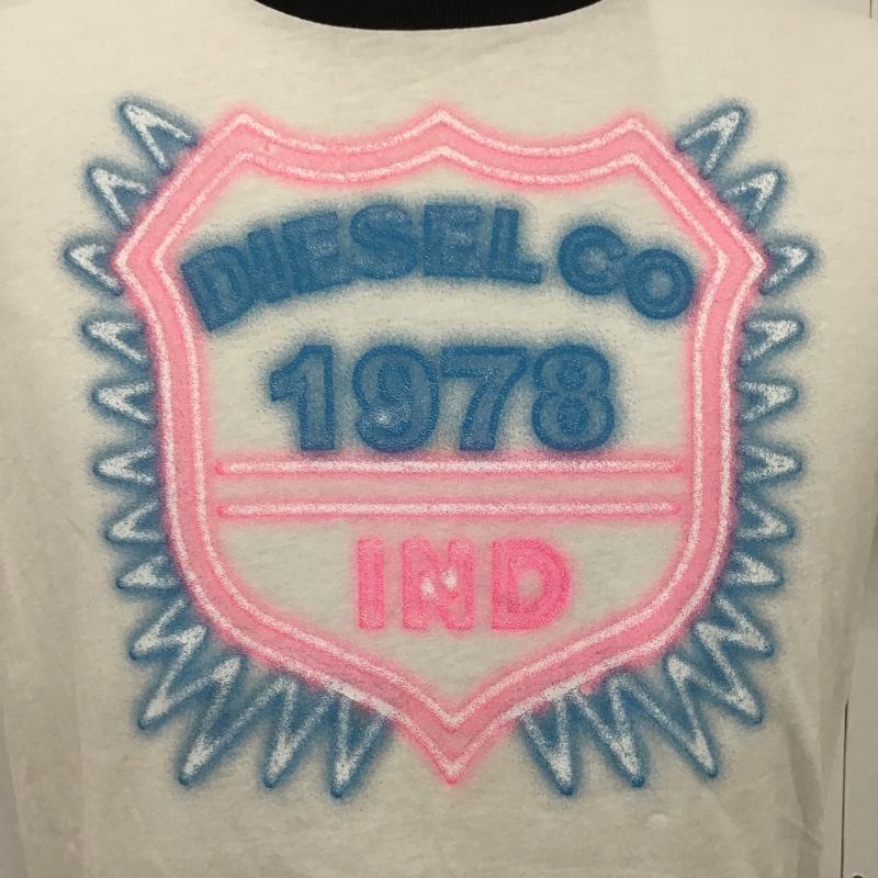 ディーゼル DIESEL Tシャツ 半袖 プリントTシャツ 半袖カットソー クルーネック S プリント 白 / ホワイト / X 青 / ブルー / X 黒 / ブラック / X 桃 / ピンク / メンズ USED 古着 中古 10095119