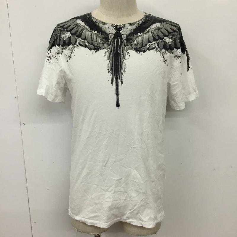 マルセロ・バーロン MARCELO BURLON Tシャツ 半袖 CMAA018F17001247 フェザープリントバイカラーTシャツ 半袖カットソー プリントTシャツ XS プリント 白 / ホワイト / X 黒 / ブラック / メンズ USED 古着 中古 10095126