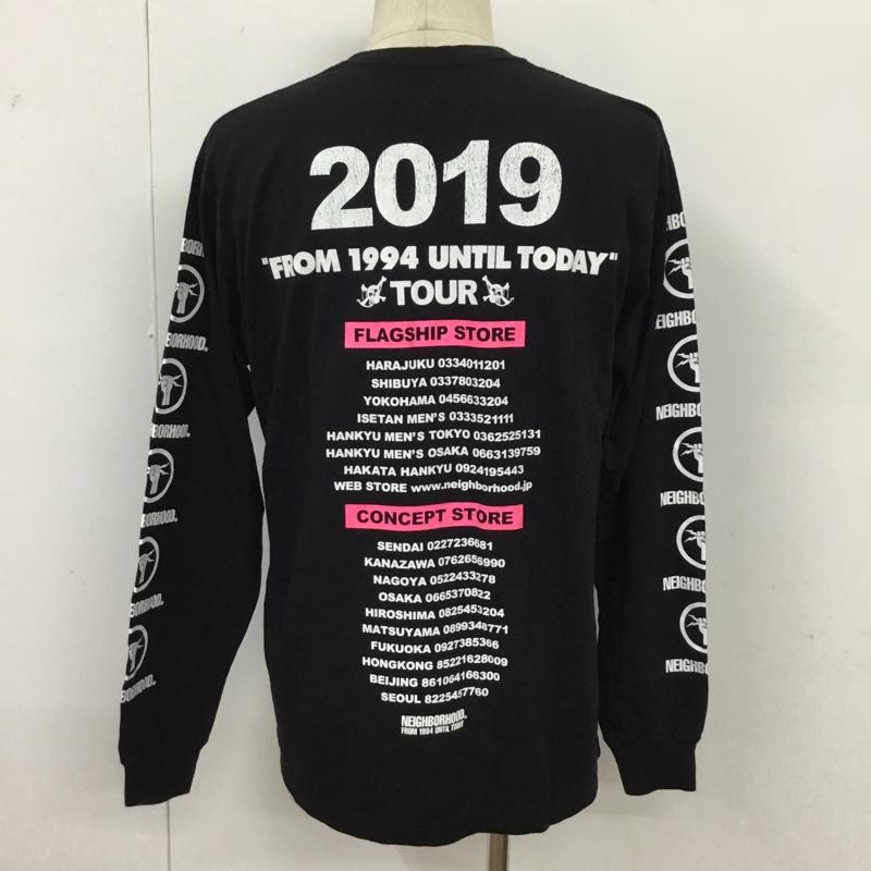 ネイバーフッド NEIGHBORHOOD カットソー 長袖 長袖カットソー プリントTシャツ クルーネックカットソー ロングスリーブカットソー M プリント 黒 / ブラック / メンズ USED 古着 中古 10095132
