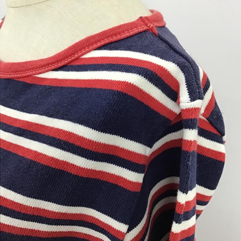 セントジェームス SAINT JAMES カットソー 七分袖 ボーダーカットソー 七分丈カットソー 長袖Tシャツ XXS ボーダー柄 白 / ホワイト / X 赤 / レッド / X 紺 / ネイビー / レディース USED 古着 中古 10095157