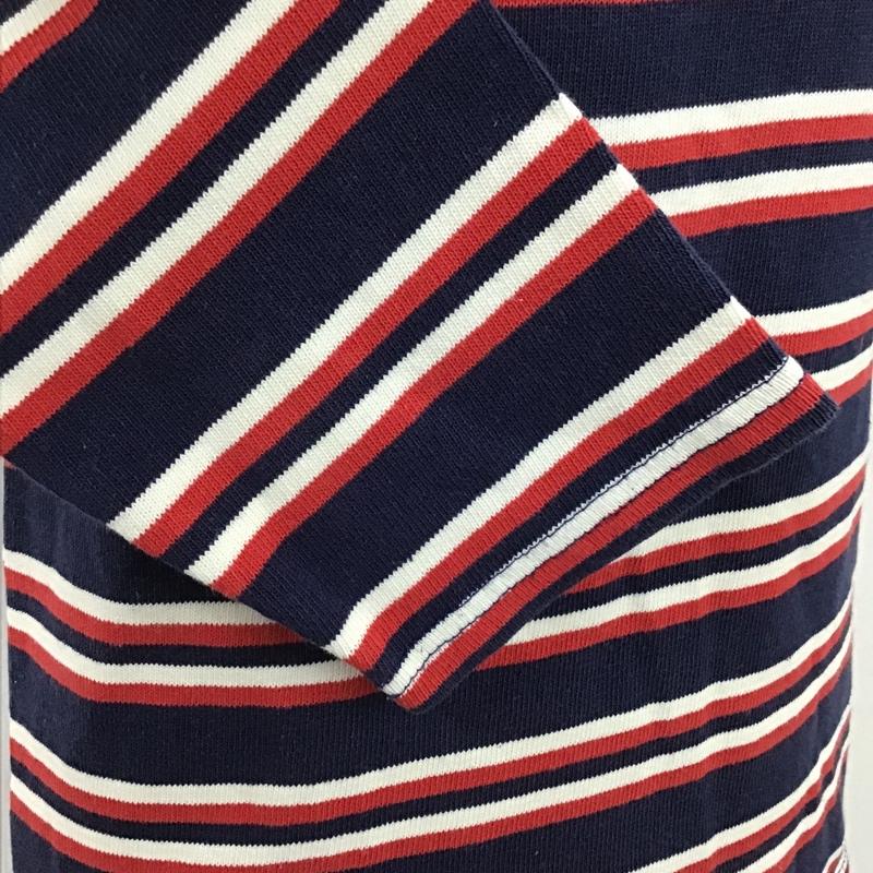 セントジェームス SAINT JAMES カットソー 七分袖 ボーダーカットソー 七分丈カットソー 長袖Tシャツ XXS ボーダー柄 白 / ホワイト / X 赤 / レッド / X 紺 / ネイビー / レディース USED 古着 中古 10095157