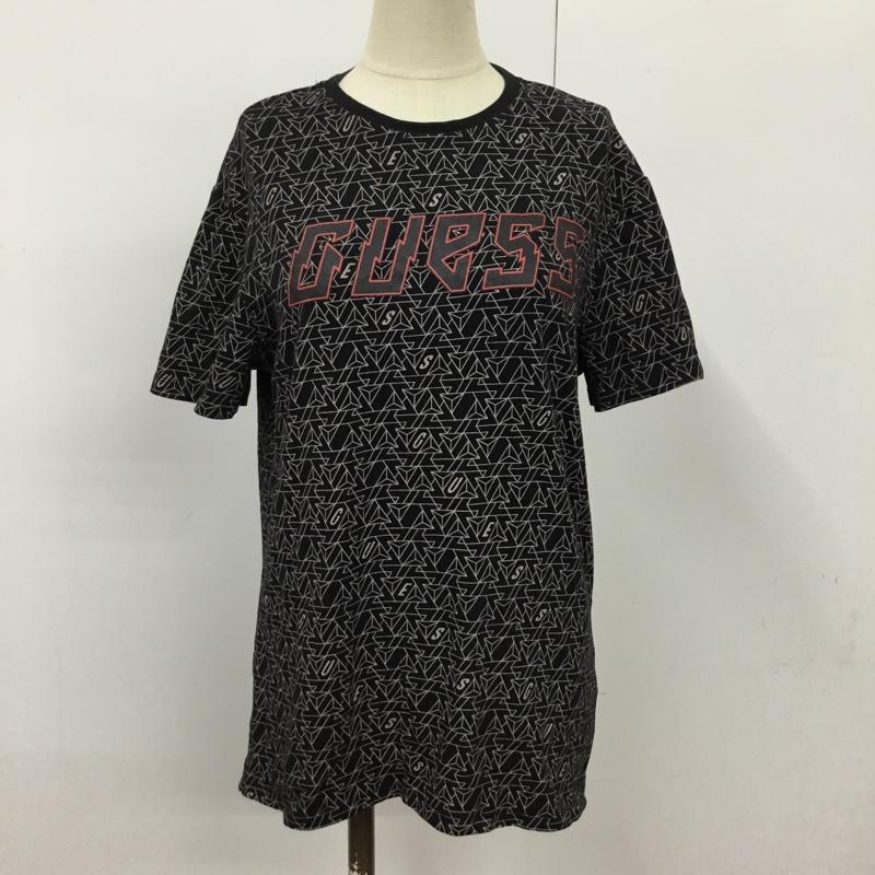 ゲス Guess Tシャツ 半袖 半袖カットソー プリントTシャツ クルーネックカットソー 総柄 S 総柄 マルチカラー / マルチカラー / レディース USED 古着 中古 10095228