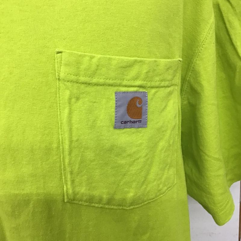 カーハート Carhartt Tシャツ 半袖 半袖カットソー Tシャツ ポケットTシャツ M 無地 X ロゴ、文字 緑 / グリーン / メンズ USED 古着 中古 10095239