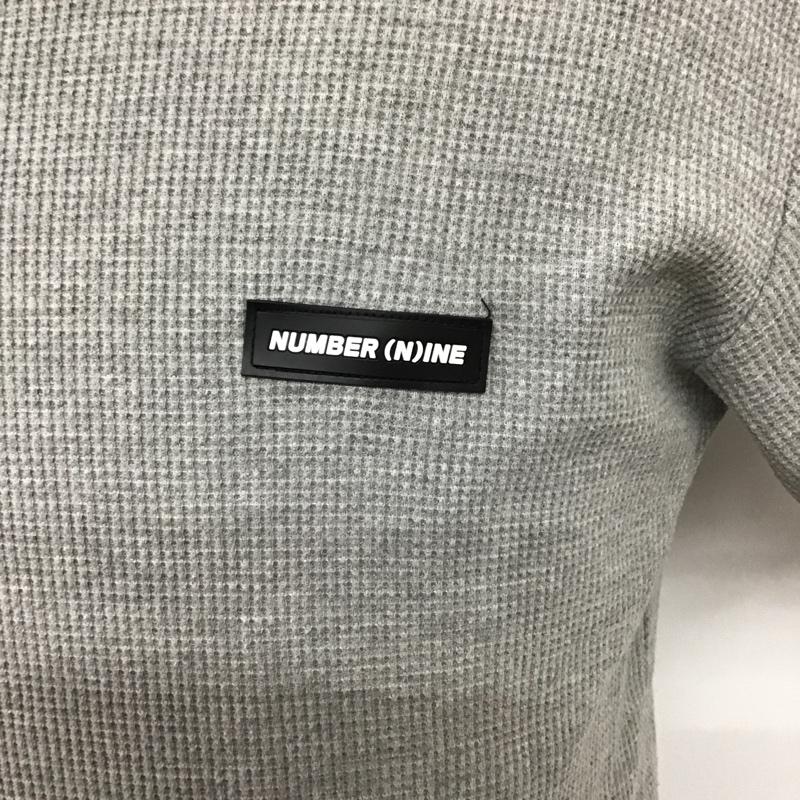 ナンバーナイン NUMBER (N)INE Tシャツ 半袖 NDT-814N サーマルカットソー胸ロゴラバーワッペンクルーネックTシャツ 半袖カットソー クルーネックカットソー M ロゴ、文字 灰 / グレー / メンズ USED 古着 中古 10095254