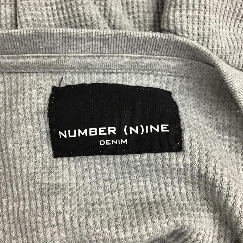 ナンバーナイン NUMBER (N)INE Tシャツ 半袖 NDT-814N サーマルカットソー胸ロゴラバーワッペンクルーネックTシャツ 半袖カットソー クルーネックカットソー M ロゴ、文字 灰 / グレー / メンズ USED 古着 中古 10095254