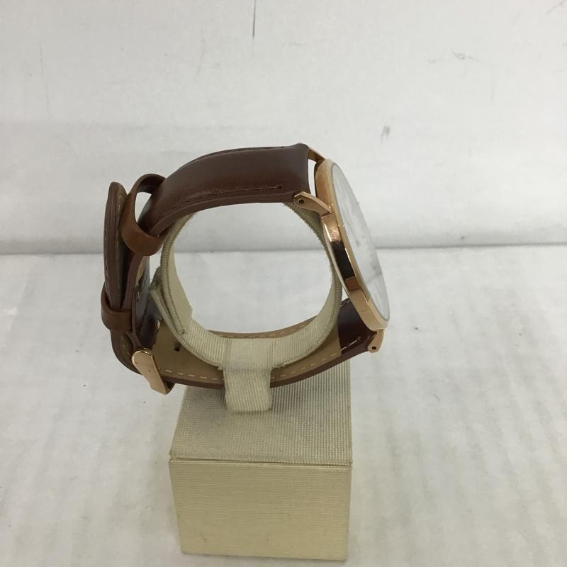 ダニエルウェリントン Daniel Wellington 腕時計 アナログ(クォーツ式) Classic B40R5 レザーベルト 箱有 ロゴ、文字 茶 / ブラウン / X 金 / ゴールド / X 白 / ホワイト / メンズ USED 古着 中古 10095351