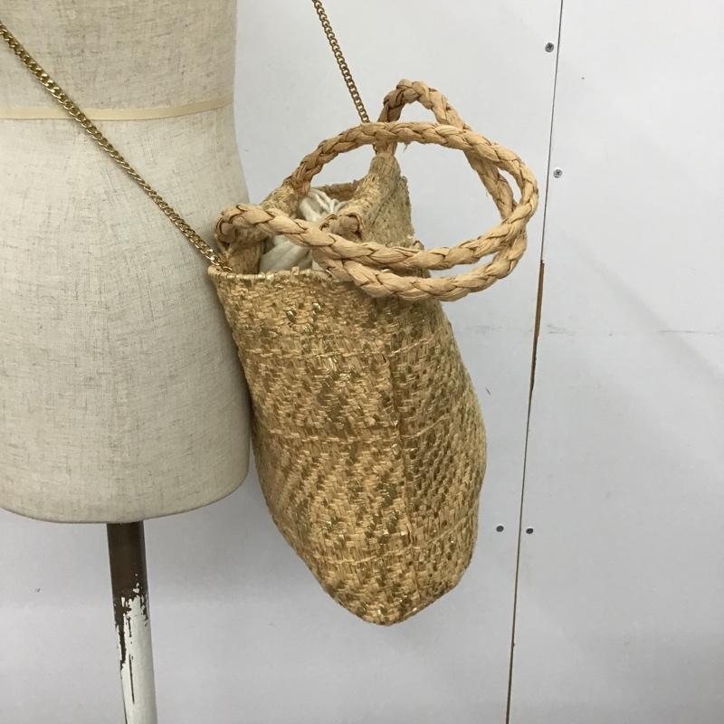 ザラ ZARA トートバッグ トートバッグ 6115 710 254 ショルダー 2WAY 無地 ベージュ / ベージュ / X 金 / ゴールド / レディース USED 古着 中古 10095375
