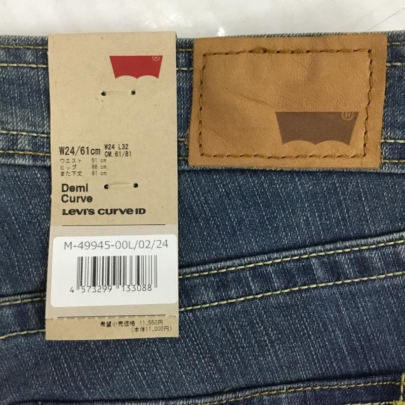 リーバイス Levi's パンツ デニム、ジーンズ M-49945-00L DemiCurve W24/61 無地 水色 / ライトブルー / レディース USED 古着 中古 10095382