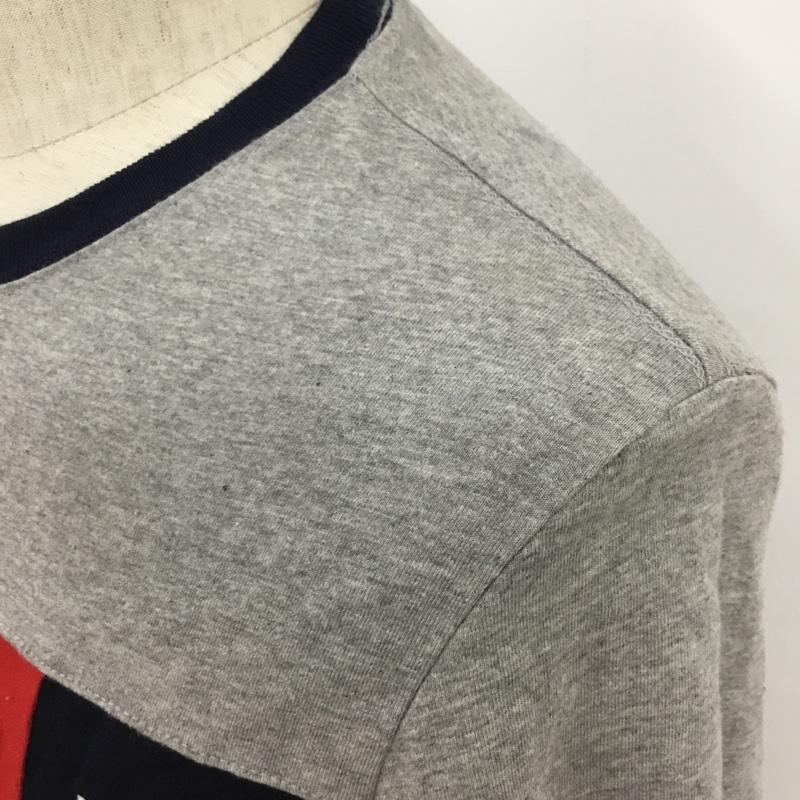 トミーヒルフィガー TOMMY HILFIGER Tシャツ 半袖 半袖カットソー プリントTシャツ クルーネックカットソー M ロゴ、文字 灰 / グレー / メンズ USED 古着 中古 10095434