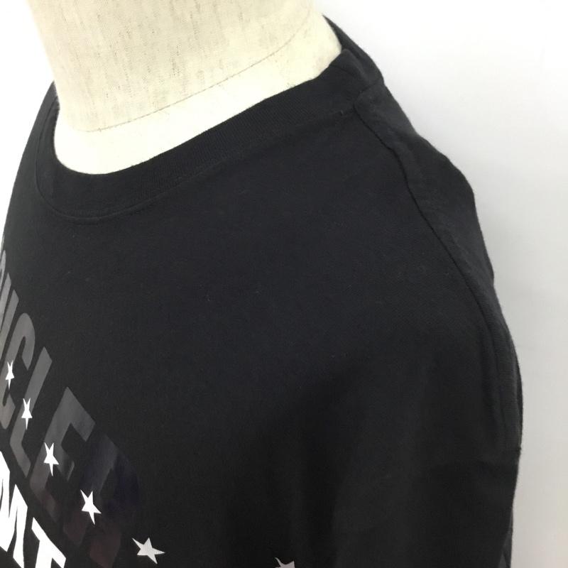 モンクレール MONCLER Tシャツ 半袖 半袖カットソー プリントTシャツ クルーネックカットソー M ロゴ、文字 黒 / ブラック / メンズ USED 古着 中古 10095441