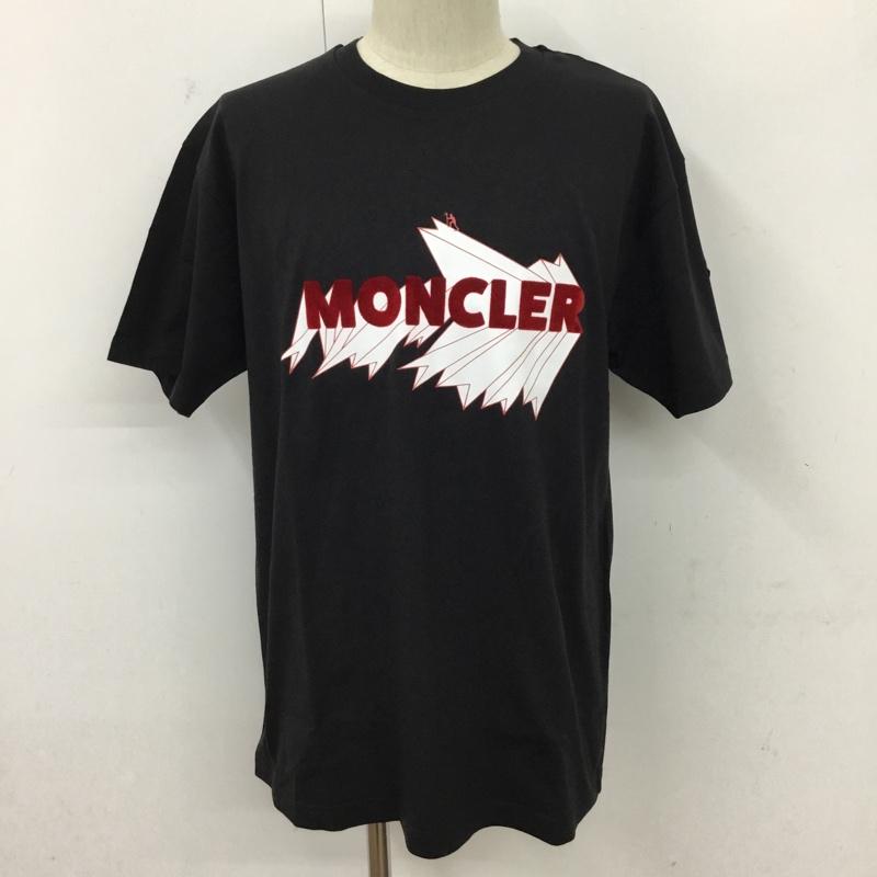 モンクレール MONCLER Tシャツ 半袖 半袖カットソー プリントTシャツ クルーネックカットソー M プリント 黒 / ブラック / メンズ USED 古着 中古 10095445
