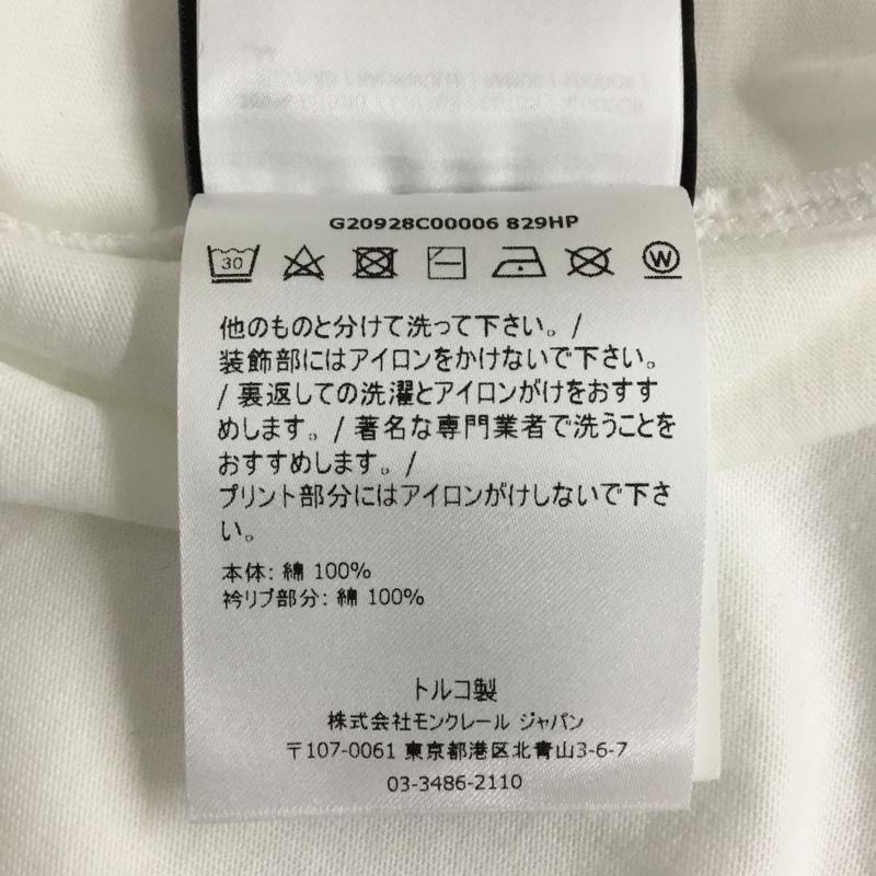 モンクレール MONCLER Tシャツ 半袖 L プリント 白 / ホワイト /  メンズ USED 古着 中古 10095446