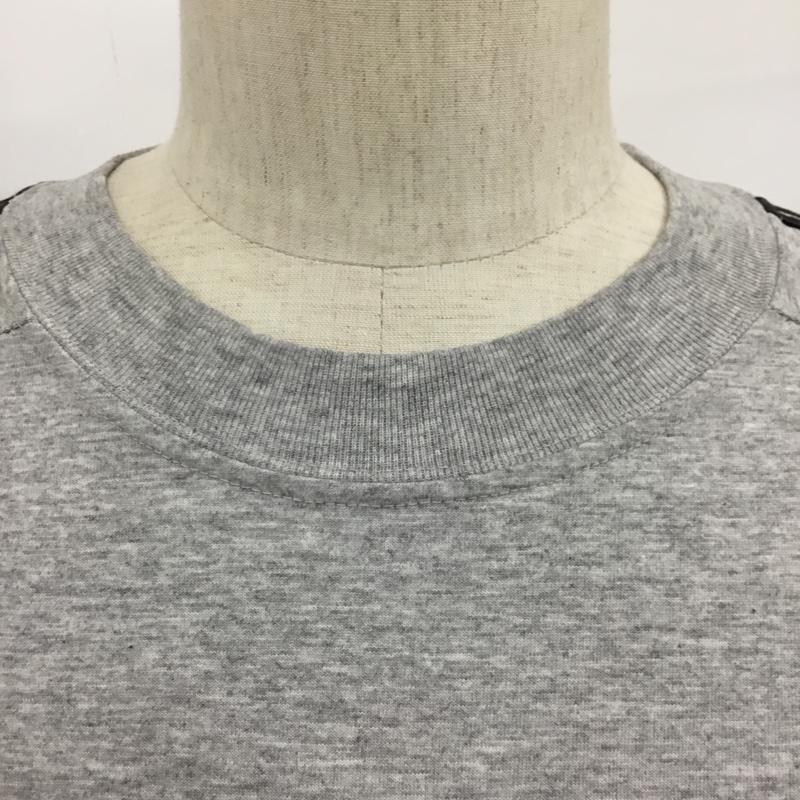 アディダス adidas Tシャツ 半袖 半袖カットソー スポーツウェア プリントTシャツ M ロゴ、文字 灰 / グレー / メンズ USED 古着 中古 10095448