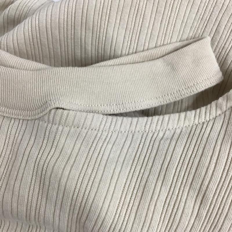 アズールバイマウジー AZUL BY MOUSSY カットソー 半袖 250DAS80-043H ショルダースリットブラウジングトップス S 無地 ベージュ / ベージュ / レディース USED 古着 中古 10095518