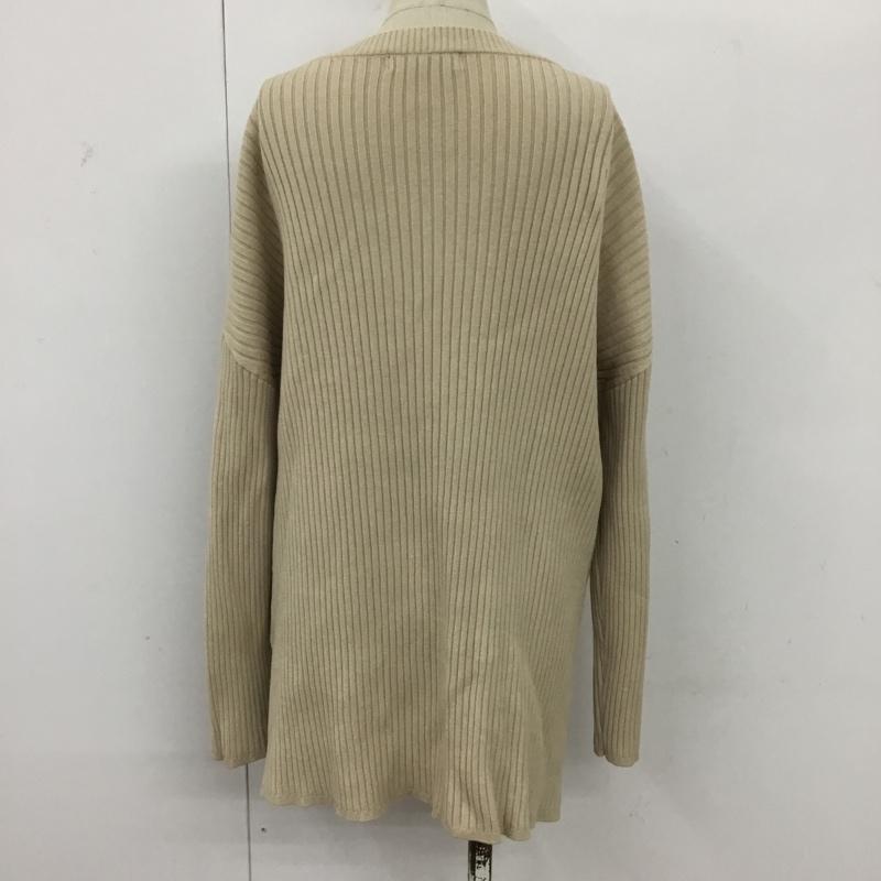 アデイインザライフ ユナイテッドアローズ A day in the life UNITED ARROWS ニット、セーター 長袖 6413-699-0281 キーネック 無地 ベージュ / ベージュ / レディース USED 古着 中古 10095592