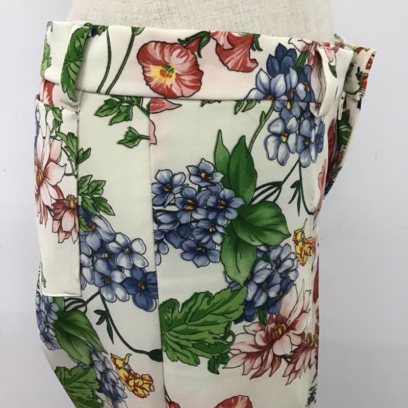 ザラ ZARA パンツ スラックス クロップド丈 XS 花柄 マルチカラー / マルチカラー / レディース USED 古着 中古 10095603