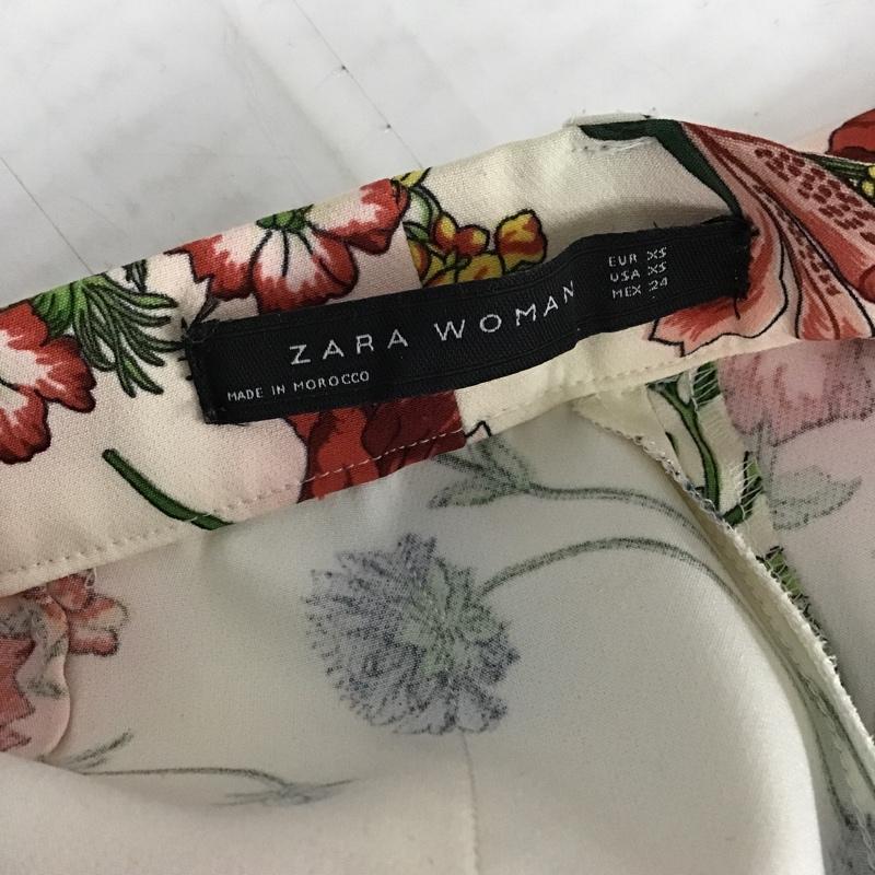 ザラ ZARA パンツ スラックス クロップド丈 XS 花柄 マルチカラー / マルチカラー / レディース USED 古着 中古 10095603
